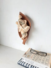 Ceramic lovers figurines in timber bowl, wall art for bedroom, boho decor