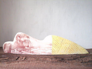 Reclining female Venus sculpture, ceramic 3d figure, minimalist goddess art