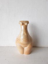 Female nude ikebana pottery vase, wood fired vessel with calligraphic brushwork dragon brushwork, earthy boho gift