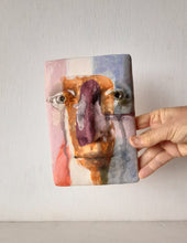 Colorful abstract ceramic wall mask, handmade modernist style 3D art gift, handmade wall mask