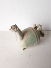 Puma cat sculpture, ceramic Amlash style sculptural vessel, Persian decor