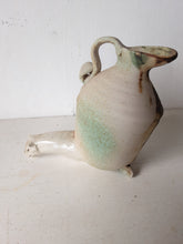 Puma cat sculpture, ceramic Amlash style sculptural vessel, Persian decor